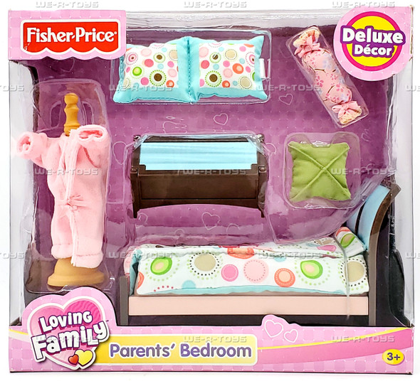 Loving Family Parent's Room Dollhouse Furniture 2007 Fisher Price M6553