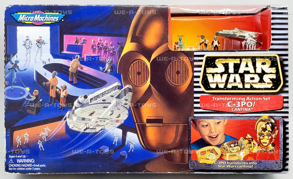 The Original MicroMachines Star Wars C-3PO/Cantina Action Set 1994 Galoob 65811