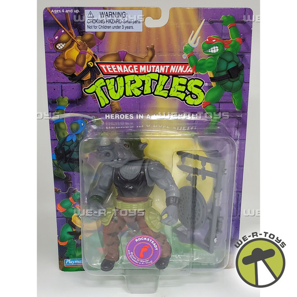 TMNT Heroes In A Half-Shell Rocksteady Action Figure 1995 Playmates #5391 NRFP