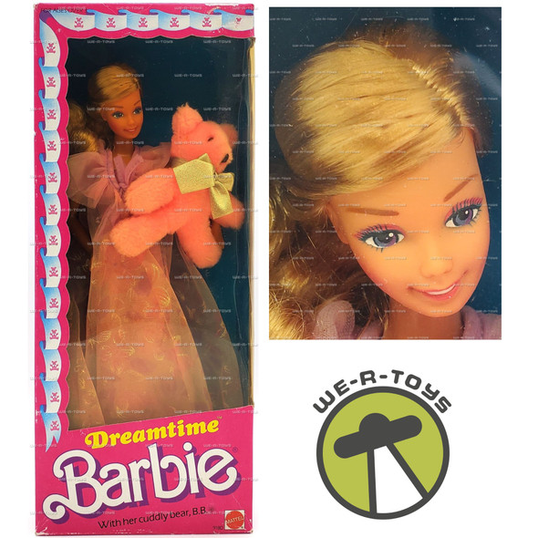 Barbie Dreamtime Doll With Her Cuddly Bear B.B. 1984 Mattel #9180