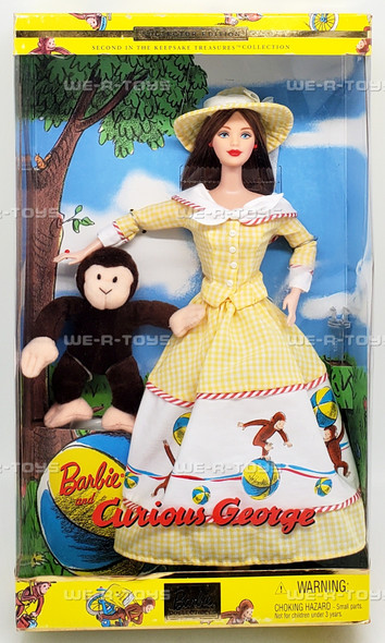 Barbie and Curious George Doll Plush Collector Edition 2000 Mattel 28798