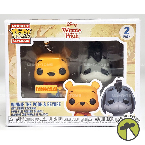 Disney Pocket Pop! Winnie the pooh & Eeyore Vinyl Figure Keychains Funko NRFB