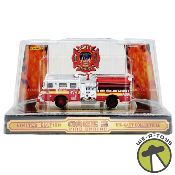 Code 3 FDNY Seagrave Red Hook Pumper 279 Fire Truck 1997 No. 02453 NEW