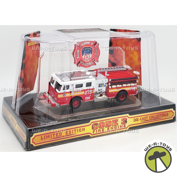 Code 3 FDNY Seagrave Red Hook Pumper 279 Fire Truck 1997 No. 02453 NEW