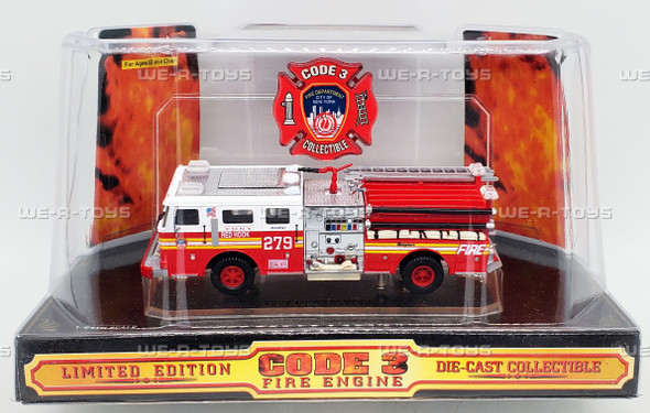 Code 3 FDNY Seagrave Red Hook Pumper 279 Fire Truck 1997 No. 02453 NEW