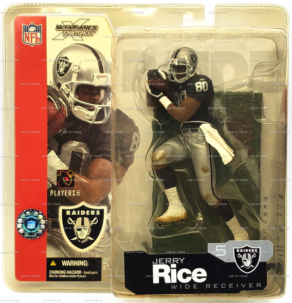 NFL Players Inc Jerry Rice Raiders Action Figure 2002 McFarlane Toys #70335