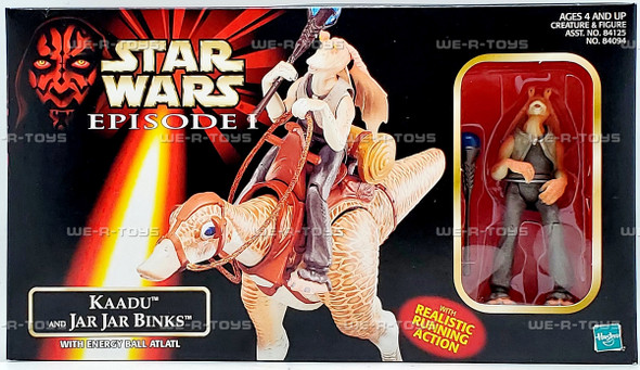 Star Wars Episode I Kaadu and Jar Jar Binks Action Figure Set 1998 Hasbro 84094