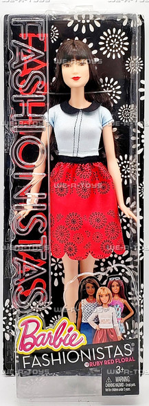 Barbie Fashionistas Ruby Red Floral No 19 Doll 2015 Mattel DGY61