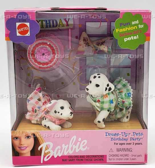 Barbie Dress-Up Pets Birthday Party Figures 2000 Mattel 67388 Barbie Dress-Up Pets Birthday Party Figures 2000 Mattel 67388