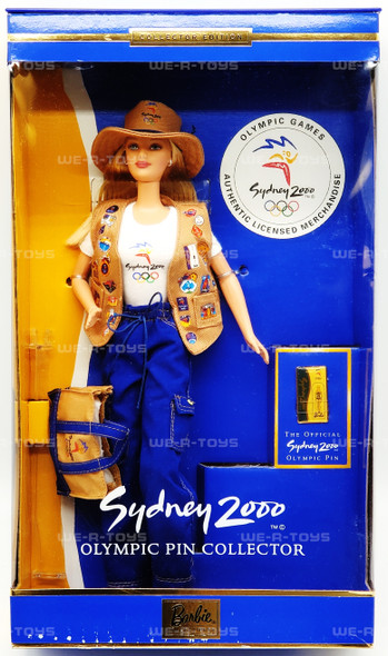 Sydney 2000 Olympic Pin Collector Barbie Doll Mattel No. 25644 NRFB