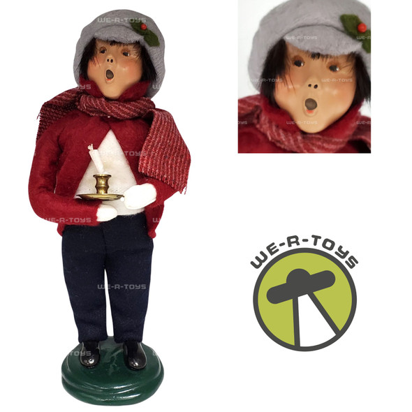 Byers' Choice Boy With Candle Caroler Figure 1998 Signed By Byer 11/100 Used Byers' Choice Boy With Candle Caroler Figure 1998 Signed By Byer 11/100 Used