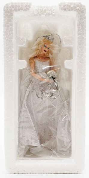 Barbie Porcelain Millennium Blonde Bride Ornament by Avon