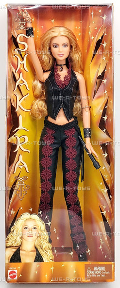 Shakira Black Leather Outfit Doll 2002 Mattel #B4534