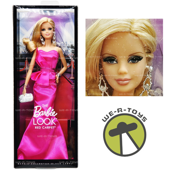 Barbie The Look Red Carpet Gold Dress Gown Rooted Lashes AA