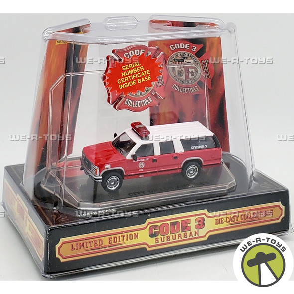 Code 3 City of Los Angeles Fire Department 3 Suburban Die Cast Vehicle 12400