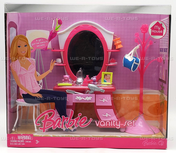 Barbie Vanity Set My House Doll Playset 2007 Mattel #M4246 NRFB