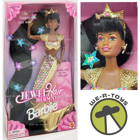 Barbie Jewel Hair Mermaid African American Doll 1995 Mattel #14587 NRFB