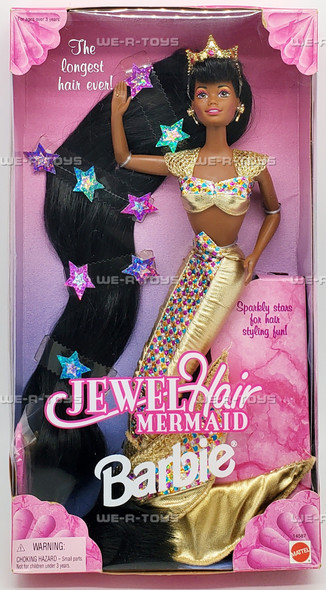 Barbie Jewel Hair Mermaid African American Doll 1995 Mattel #14587 NRFB