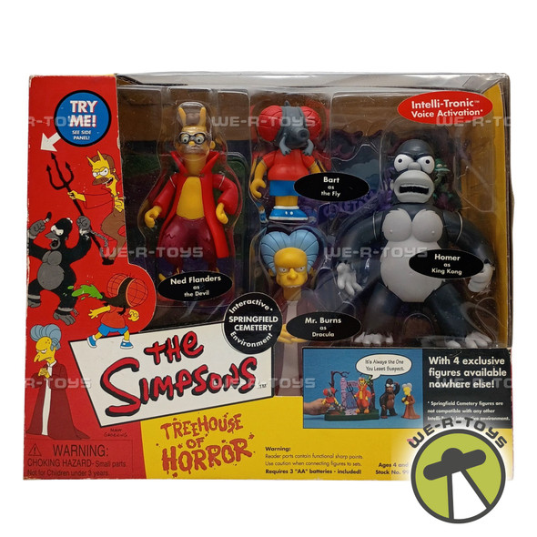 The Simpsons Interactive Springfield Cemetery Environment & 4 Action Figures Set