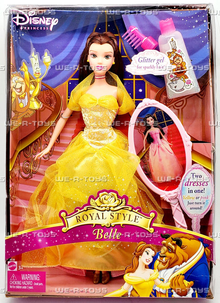 Disney Sparkle Princess Belle Doll 2004 Mattel G7935 - We-R-Toys