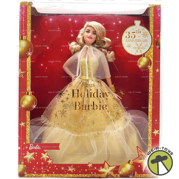 Barbie 35th Anniversary Blonde 2023 Holiday Doll 2023 Mattel HJX08