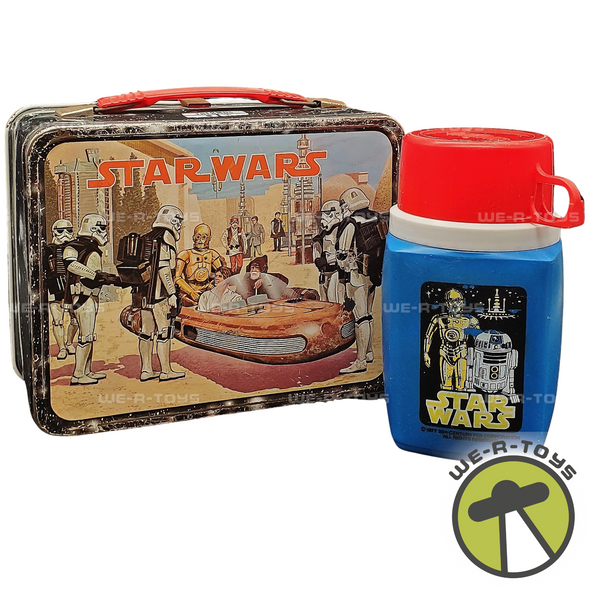 Star Wars 1977 Metal Lunchbox Mos Eisley with Original Thermos Vintage USED