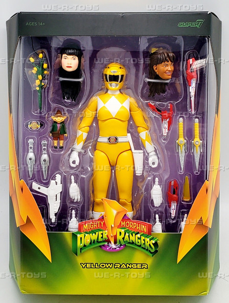 Mighty Morphin Power Rangers Yellow Ranger Action Figure 2022 Super7 81303