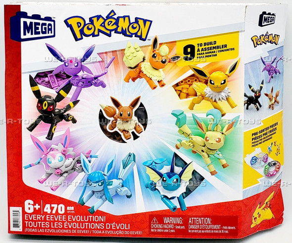Pokémon Every Eevee Evolution Building Toy Set 2022 MEGA GFV85