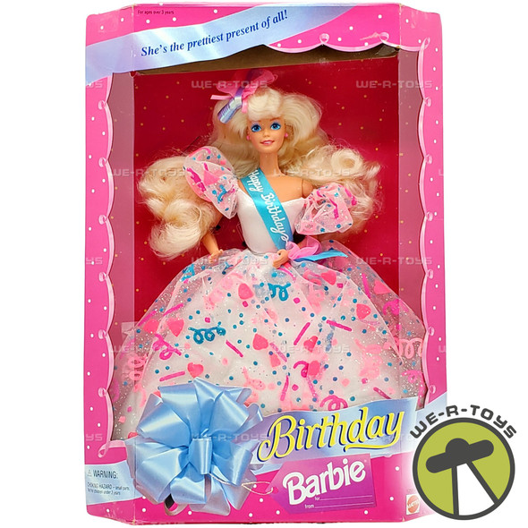 Birthday Barbie Doll Pink Confetti Dress 1994 Mattel 12954