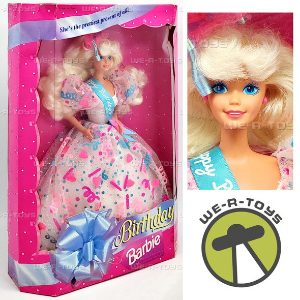 Birthday Barbie Doll Pink Confetti Dress 1994 Mattel 12954
