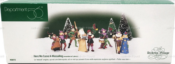 Department 56 Dickens Village Series Here We Come A-Wassailing 5 Pieces