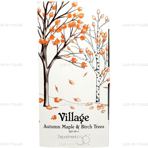 Department 56 Village Autumn Maple and Birch Trees Set of 4 Figurines 52655