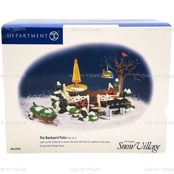 Department 56 The Original Snow Village The Backyard Patio 2 Pieces 56.52836