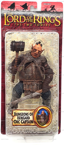 LOTR Two Towers Dungeons of Isengard Orc Captain Action Figure Toy Biz #81498