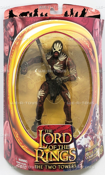 Lord of the Rings Two Towers Berserker Uruk-Hai Action Figure 2002 Toy Biz 81126