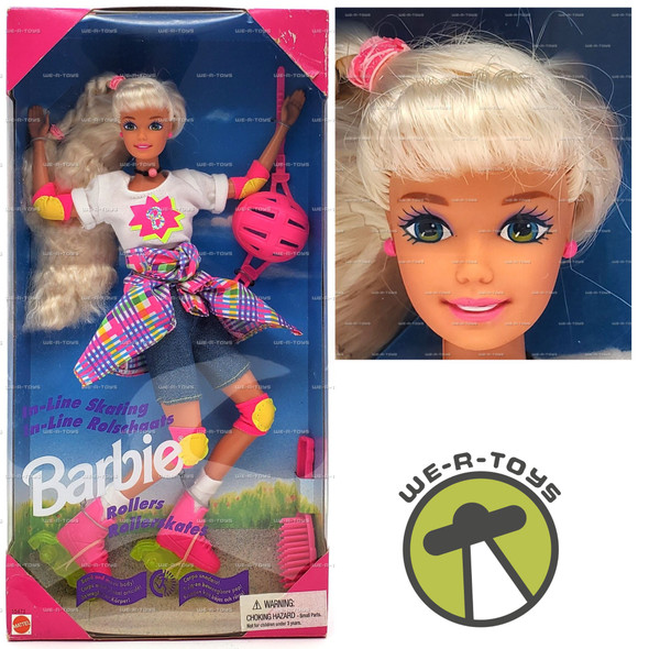 Barbie In-Line Skating Bend & Move Doll 1995 Mattel 15473