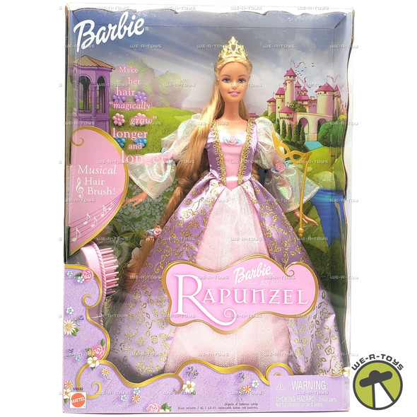 Barbie as Rapunzel Doll with Musical Hairbrush 2001 Mattel 55532