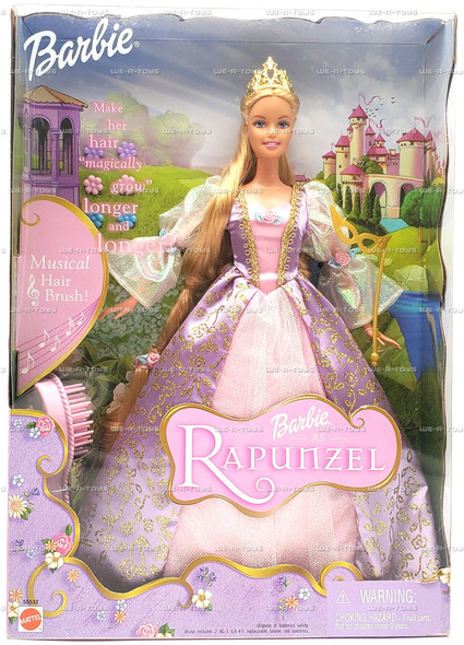 Barbie as Rapunzel Doll with Musical Hairbrush 2001 Mattel 55532
