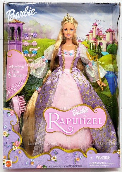 Barbie as Rapunzel Doll with Musical Hairbrush 2001 Mattel 55532