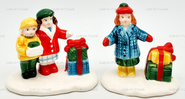 Department 56 Original Snow Village Girls Shopping with Packages Figurines 50962