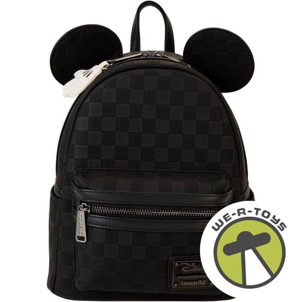 Disney Mickey Mouse Checkered Texture Mini Backpack Loungefly
