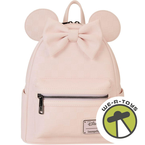 Disney Minnie Mouse Checkered Texture Mini Backpack Loungefly