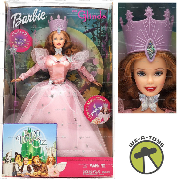 Barbie as Glinda Wizard of Oz Talking Doll with Wand 1999 Mattel #25813