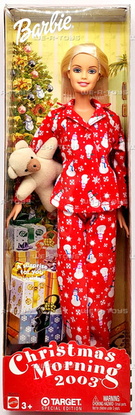 Christmas Morning Barbie Doll 2003 Mattel B2715