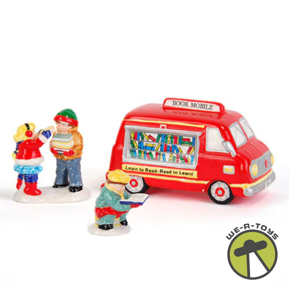 Department 56 Check It Out Bookmobile Set of 3 Snow Village Accessories 54518
