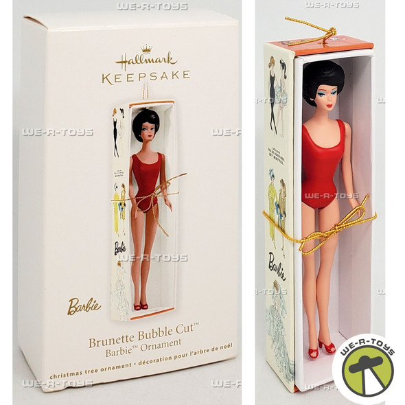 Hallmark Keepsake Brunette Bubble Cut Barbie Ornament 2011 Mattel #20407