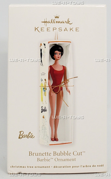 Hallmark Keepsake Brunette Bubble Cut Barbie Ornament 2011 Mattel #20407