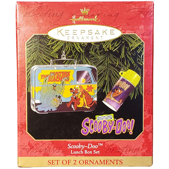 Scooby-Doo Lunch Box Set of 2 Ornaments 1999 Hallmark Keepsake QX6997