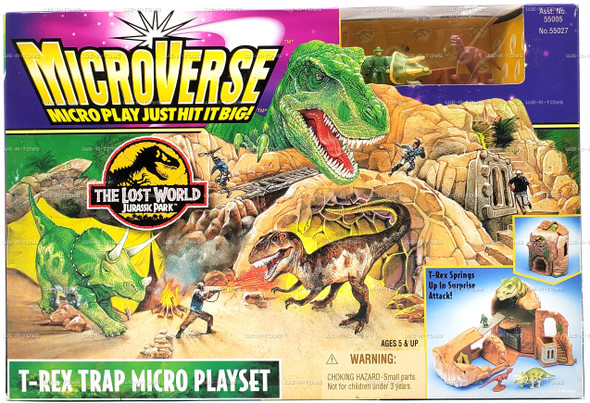 Microverse The Lost World Jurassic Park T-Rex Trap Micro Playset 1996 Kenner
