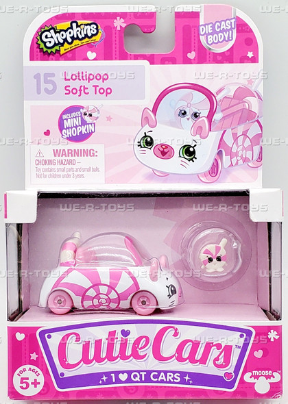 Shopkins Cutie Cars 15 Lollipop Soft Top with Mini Shopkin Exclusive 56537